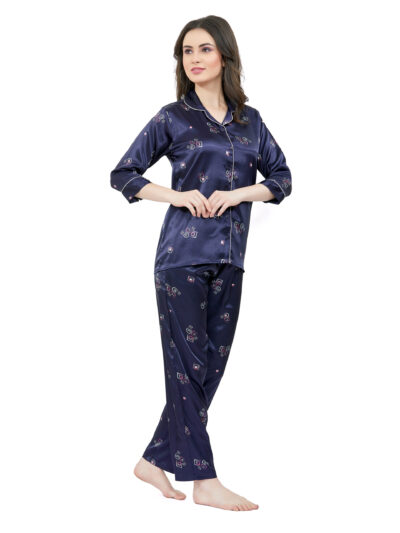 Velvet Blue – Satin PJ set