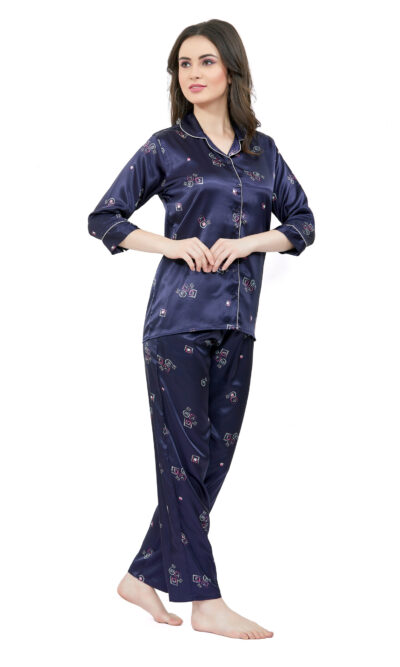 Velvet Blue – Satin PJ set