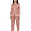 Velvet Pink – Satin PJ Set