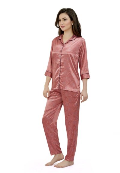 Rose Pink – Satin PJ Set