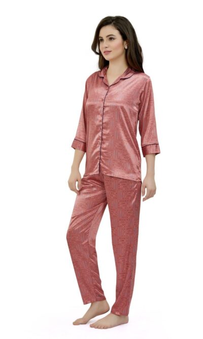 Rose Pink – Satin PJ Set