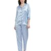 Blue Heaven – Satin PJ Set